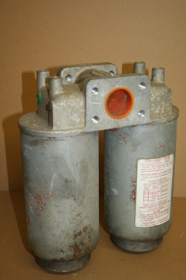 Dual filter housing hydraulic Gresen FLR4 SAE 24 four bolt