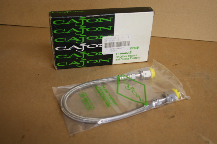 SS Braided Hose PTFE lined, 3000psi, Critical vacuum, high temp SS-4BHO-12 Cajon