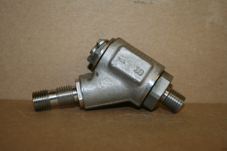 Hydraulic swivel, 45 deg SS, 1/4