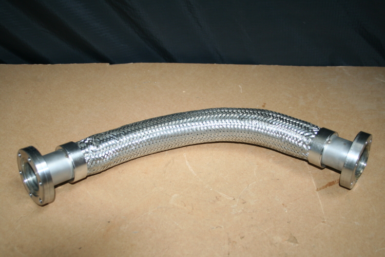 Flexible tube 18 in Roughing hose Vacuum Braided 2 3/4in Conflat