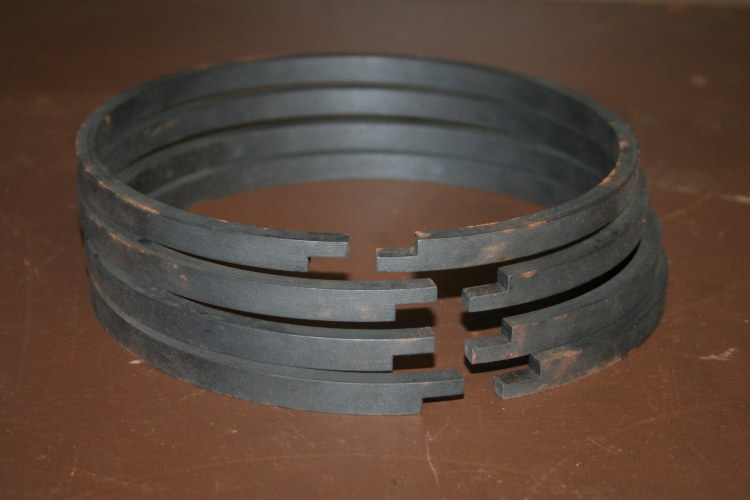 Piston ring Step cut Worthington Compressor size 6 3/4x11  Unused Lot of 4