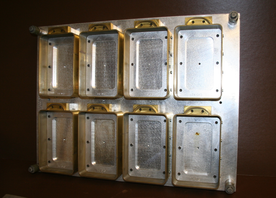 RF heat sealing die 5 x 7 3/4 inch 8 up blister pack clam shell Tooling