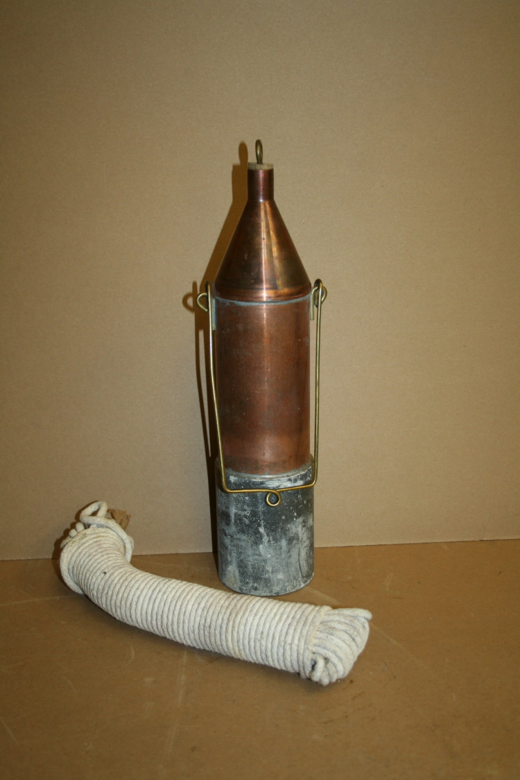 Weighted sampling beaker, Copper w/lead weight, 3/4