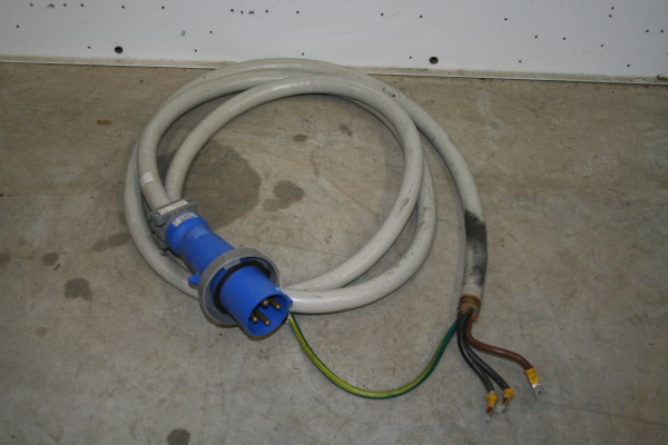 Power cord 4-4 cable with Pin sleeve Plug 14 ft, 460P9V05, 60 A