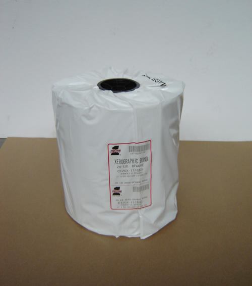 Xerographic bond white copy paper 20 lb, opaque, 11