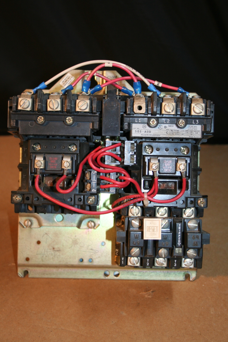Motor starter, Reversing contactor, Size 0, 120V coil, 505-AOD Allen Bradley