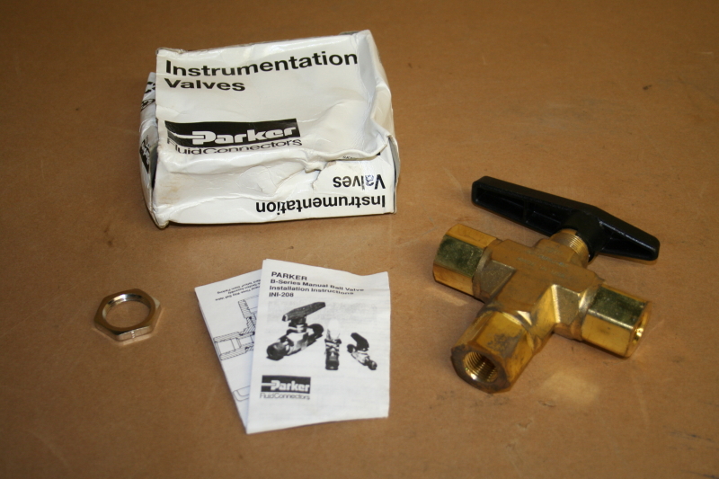 Parker 6F-B8XJ-BP Ball Valve 3 Way Selector, 3/8