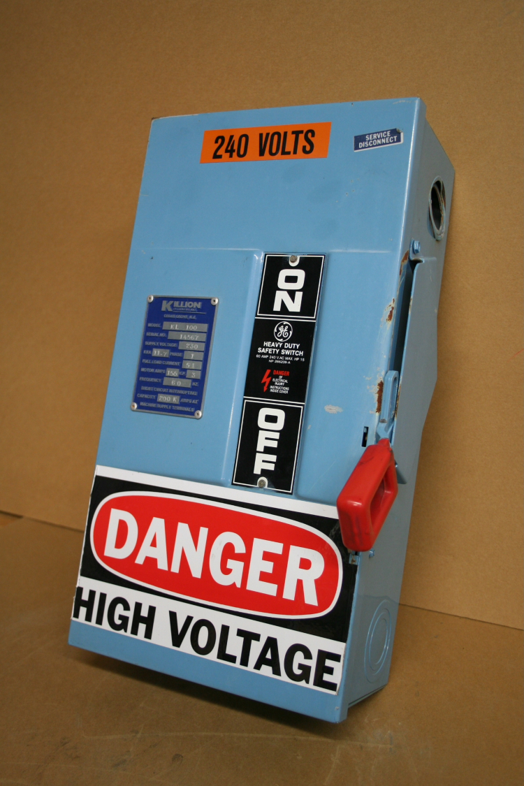 General Electric, TH3222, Safety Switch Disconnect, 60A, 240 VAC, 2 pole, 1 ph,