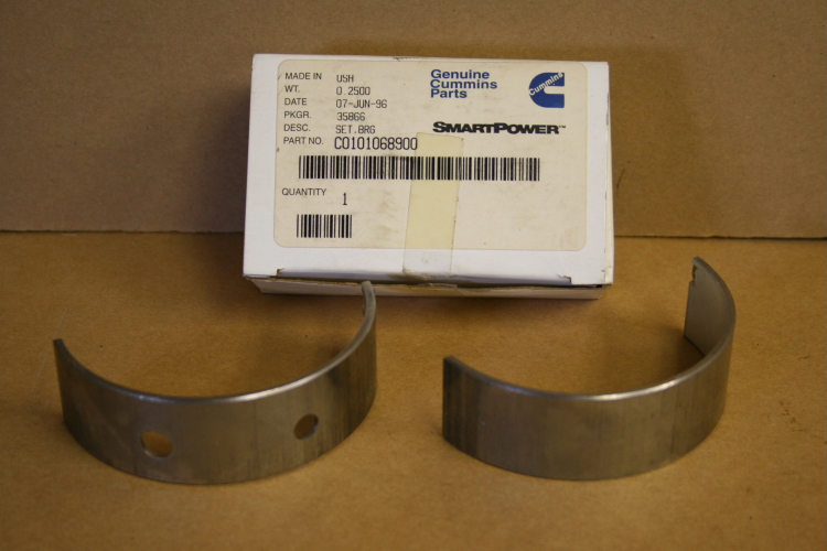 Main bearing set, Standard size, C0101068900, Genuine Cummins Unused