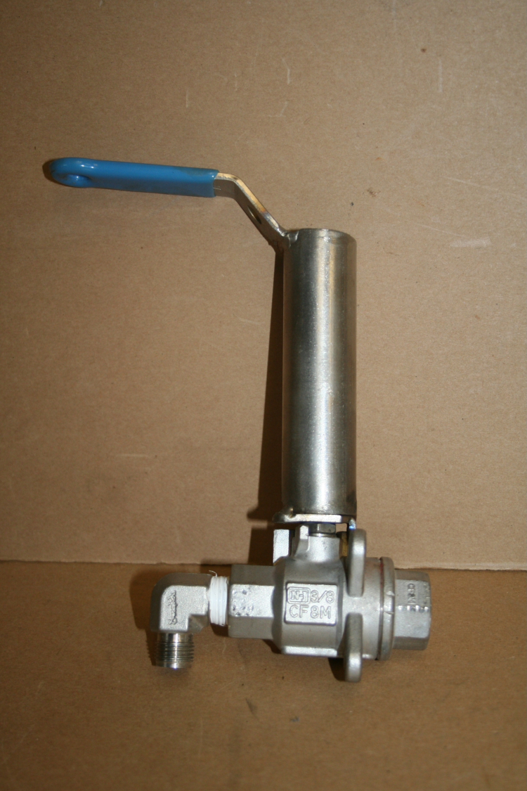 Valve, High pressure, 5H36HBRT, 3/8, SS ball valve extended shutoff 5H series