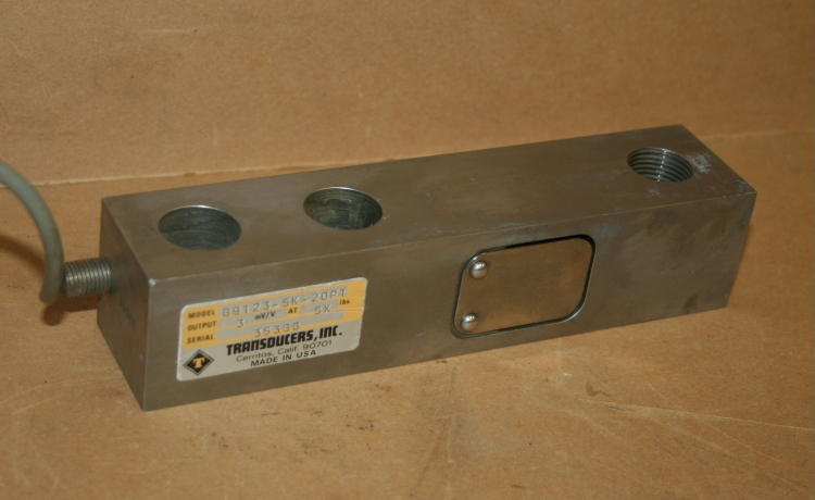 Shear beam load cell SBL 5000 lb, B9123 5K 20P1, Transducers Inc Unused