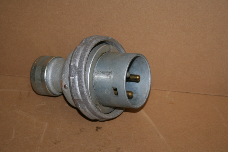 Pin and Sleeve, 60A, 600V, 3 wire 3 pole, BP Plug, Crouse-Hinds, Unused