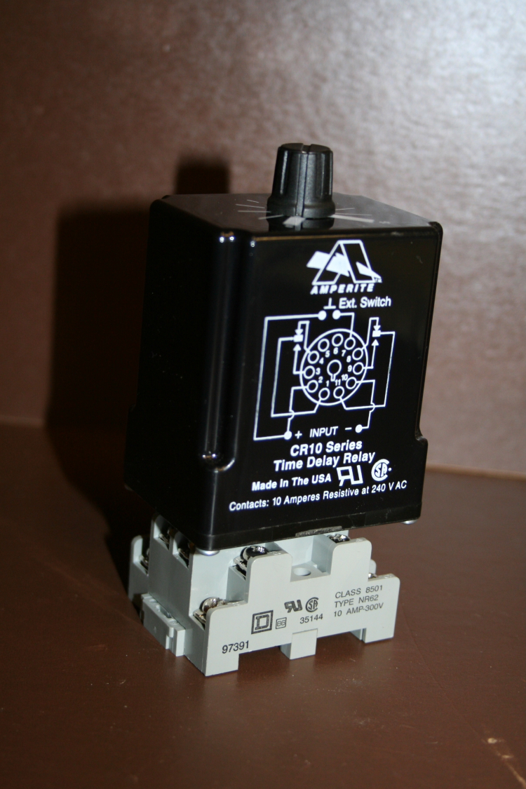 Relay Time delay 24VDC in 1-120 sec 11 pin 24DPR1-120C Amperite Unused takeout
