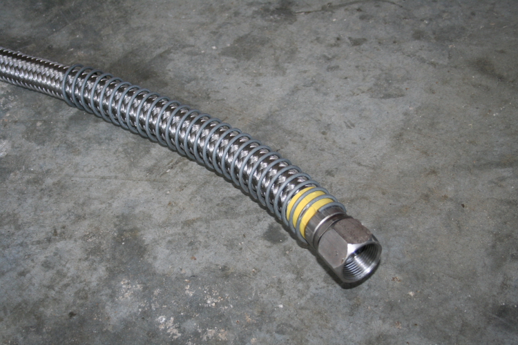 High pressure PTFE hose 1 in ID x 6 ft 5000 psi Dual SS braided JIC-16