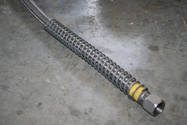 High pressure PTFE hose 3/4 in ID x 12 ft 5000 psi Dual SS braided JIC-12