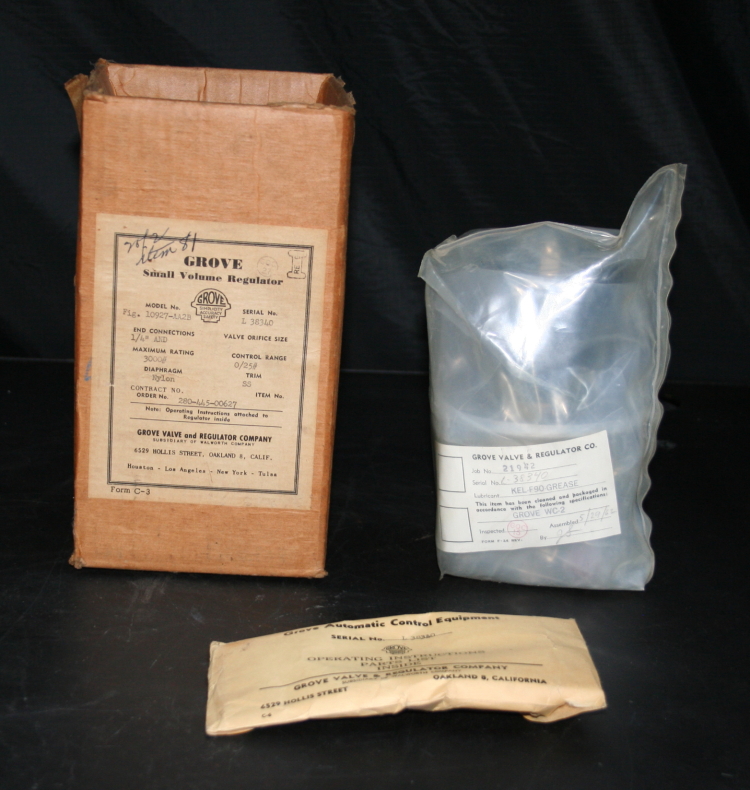 Pressure Regulator, 0-25psi, Supercleaned, Dresser / Grove, Unused