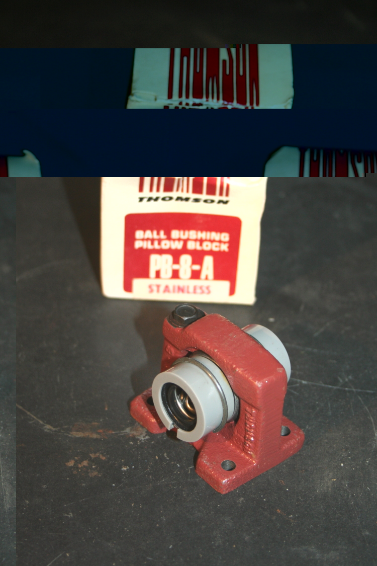 Pillow block Precision SS linear bearing 1/2 inch ID Thomson PB-8-A-SS Unused