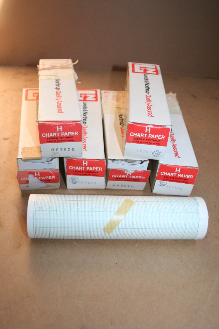 Chart Paper 667670 -100-140 deg F Leeds & Northrup Speedomax H Lot of 6