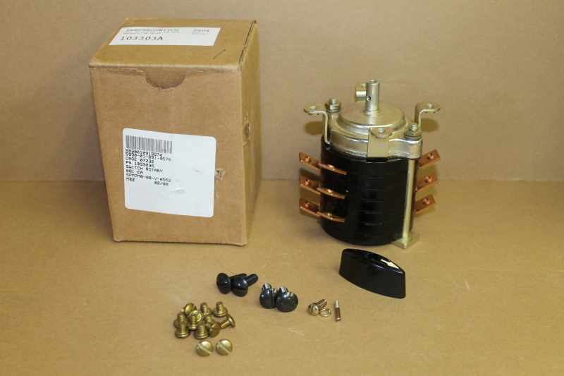 Rotary switch 4 way 3 pole 30A 103303A Electro Switch Unused