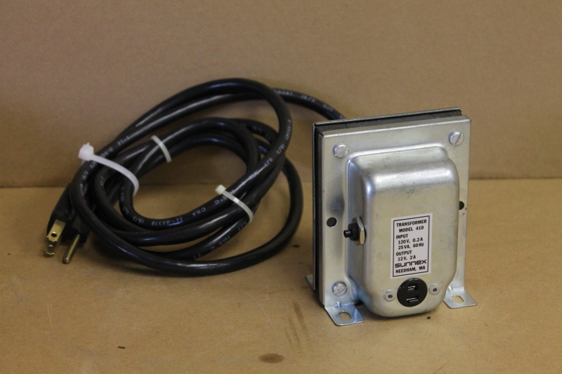 Transformer, 120V in, 12 VDC 2 A out, Model 410 Sunnex