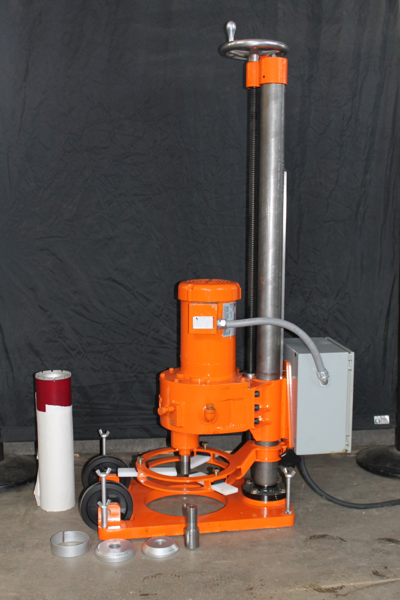 Acker Asphalt Core Drill, Heavy Duty, Up to 12” Core, 230V, 1200E, 3PH