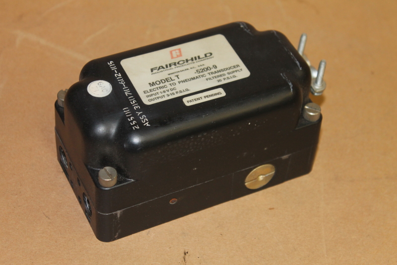 Electro pneumatic transducer Actuator, 0-9VDC, 3-15psi, T 5200-9 Fairchild