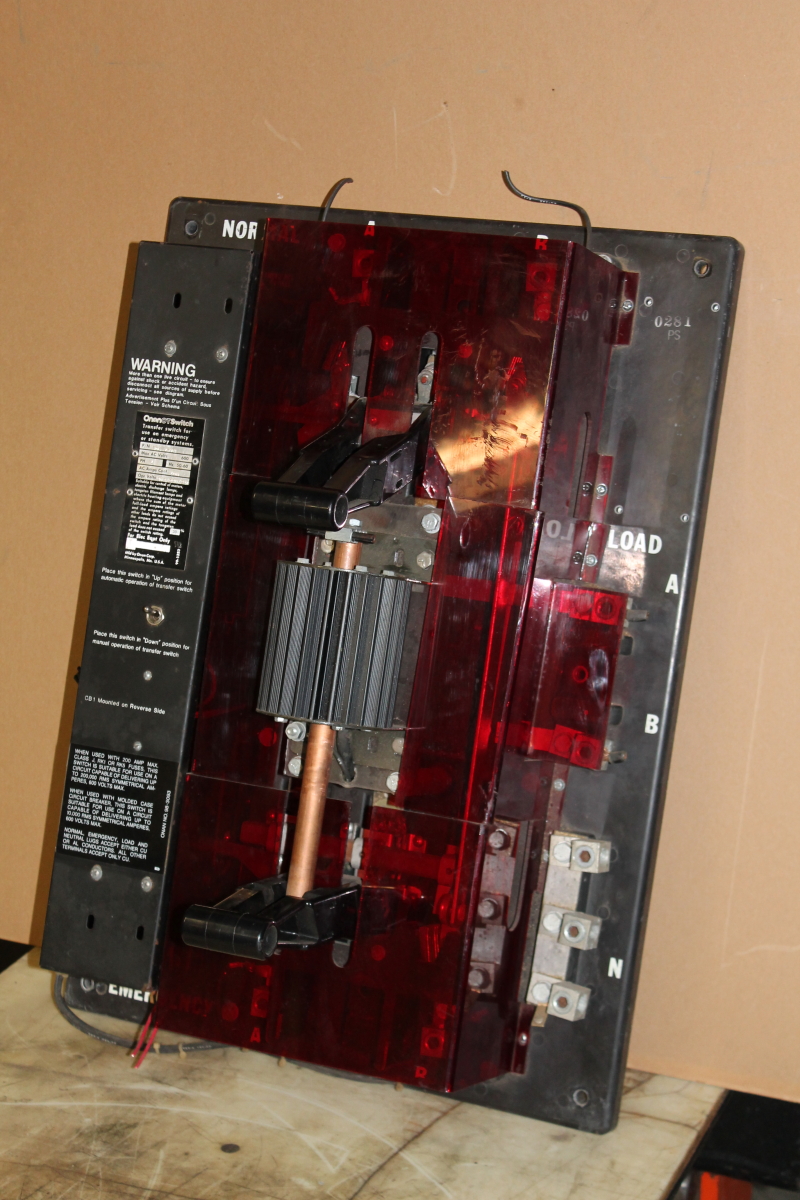 Onan 306-0718 Transfer Switch Panel, Linear Motor, 100A, 208/220/240V, 1PH