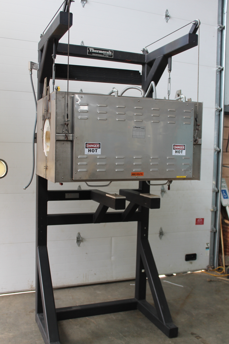 Split tube furnace, Horizontal, 34kW 3 zone, 2200 deg F, TSP-11.5 Thermcraft