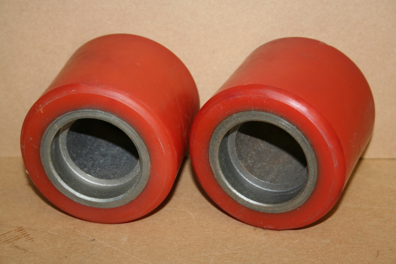 Wheels, Polyurethane with steel core, 80x73mm 3.23x2.9in Unused Lot of 2