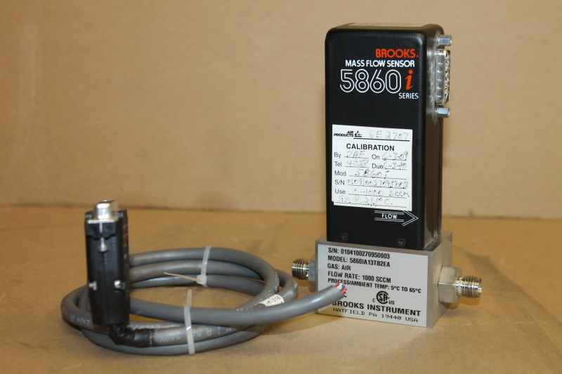 Brooks 5860i Mass Flow Meter, Air, 1000 SCCM,  NC, 4-20ma