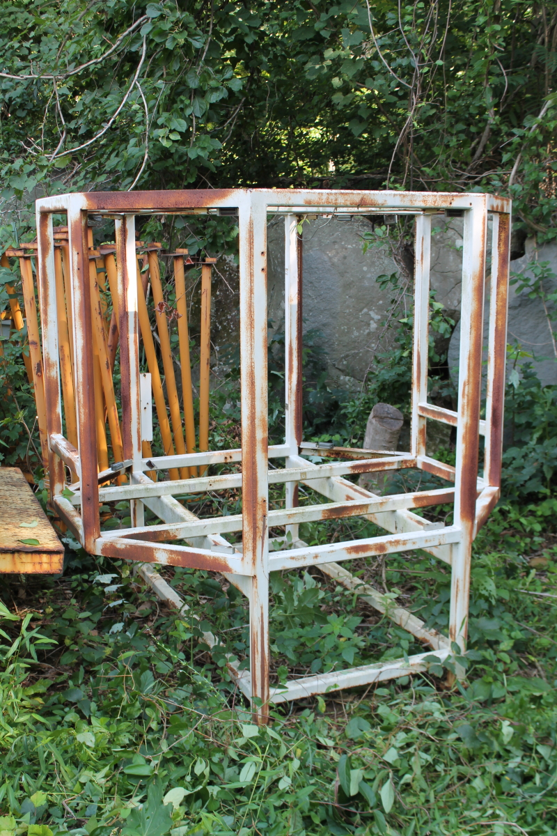 Terrarium frame, Bird cage frame, Large, Steel, Elongated octagon  