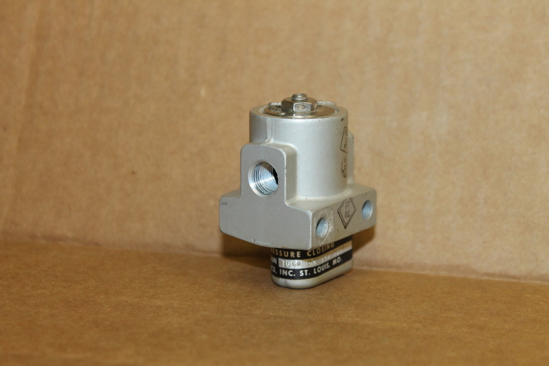 Essex 20C-0008-1 Pressure Closing Valve, Liquid Oxygen, LOX, 1/8
