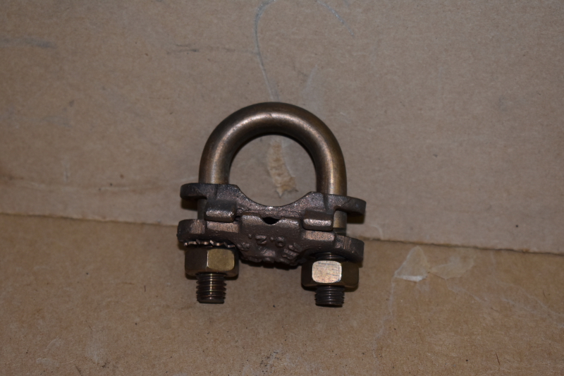 Ground connector, Bronze, Pipe/rod, 4 to 8 AWG, ABG-0704, EGS Electrical