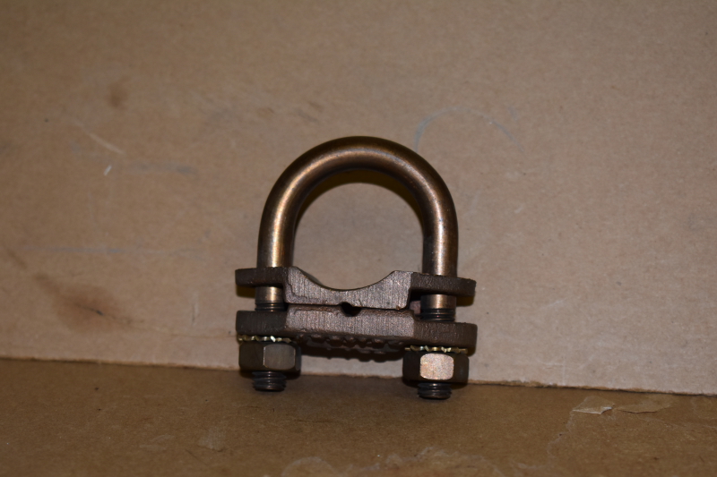 Ground connector, Bronze, Pipe/rod, 4 to 8 AWG, IPS 1