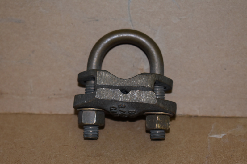 Ground connector, Bronze, Pipe/rod, 8 to 4 AWG, IPS 3/4, GAR144C Burndy