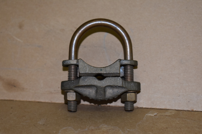 Ground connector, Bronze, Pipe/rod, 2/0 AWG, IPS 1 1/4, Unused