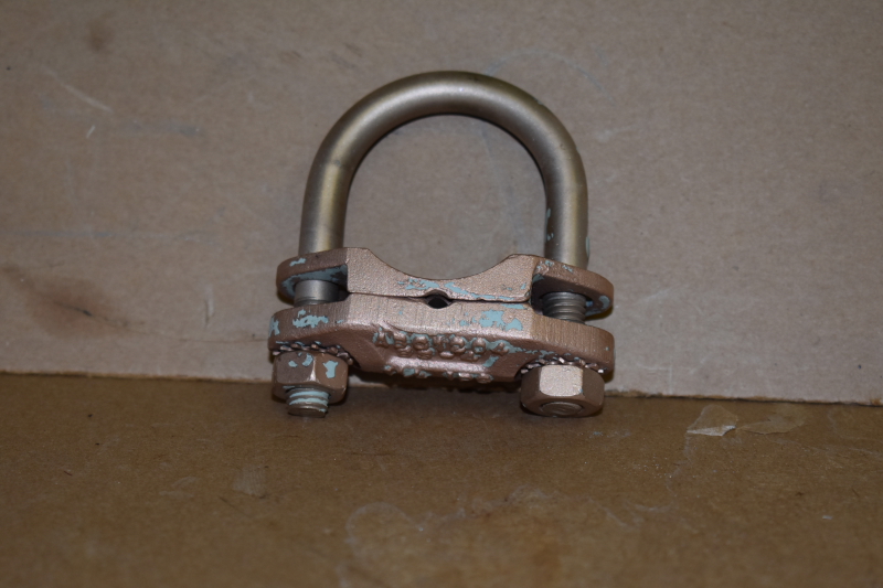 Ground connector, Bronze, Pipe/Rod, 8 to 4 AWG, IPS 1 1/4