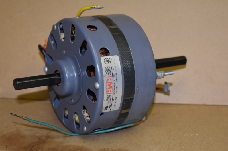 Blower motor, Double shaft, 1/8hp, 208/230V 1ph, N612CW53, RMR Corp, Unused