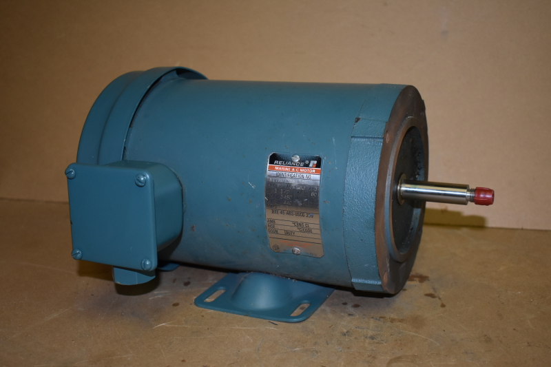 Electric motor, 1.5hp, 3ph, 3450 RPM, FK56J, Expl. proof, Marine, B77R Reliance 