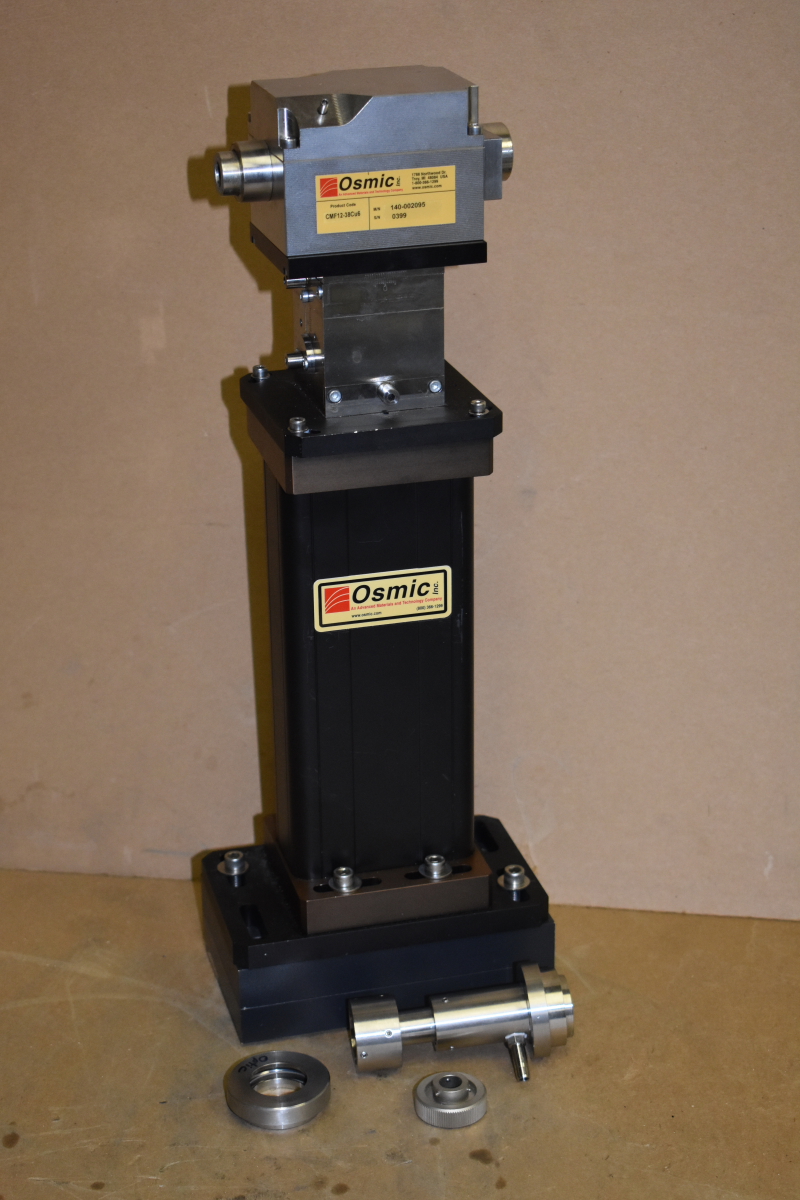 CMF mirror, X ray, 3 axis positioner, CMF12-38Cu6, 140-002095, Osmic Inc.