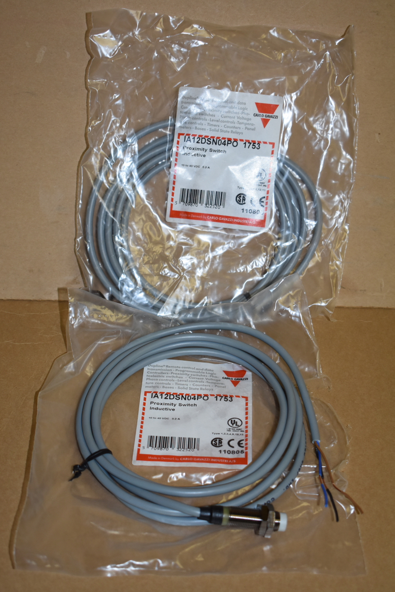 Proximity sensor, Switch, 10-40VDC, 12mm dia, 4mm, IA12DSN04PO, Gavazzi Lot of 2