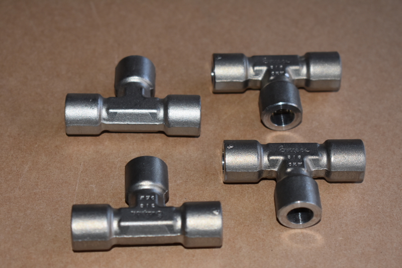 Tee, Tube socket weld, 3/8