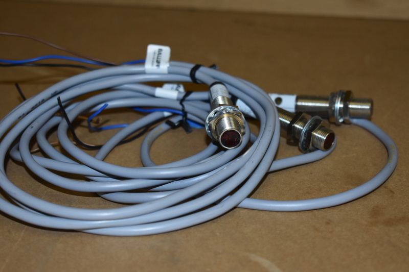 Photoelectric Diffuse Sensor, 12mm, NC, BOS, 12M-PO-YA-BO-C, Balluff, Lot of 3