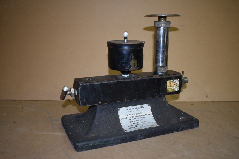 Dead Weight Gauge Tester, 0-500 lb, Amthor Type 460, Incomplete, Parts or Repair