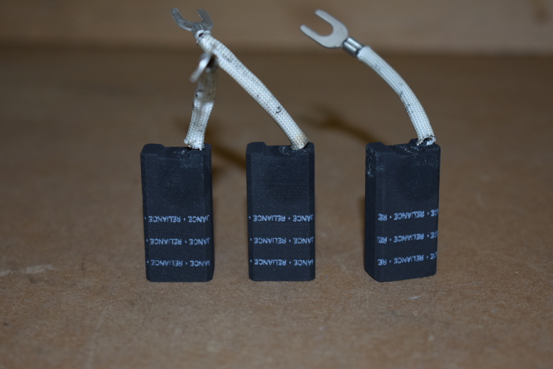 Motor brushes, Carbon, 411683-18A, Reliance Electric, Lot of 3