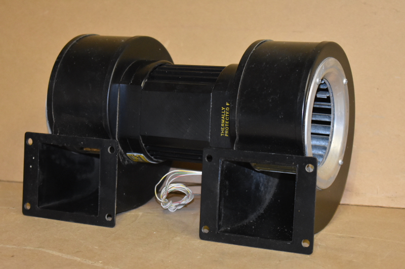 Centrifugal fan, Dual impeller, 0.227 HP, 375 CFM, 3300 RPM, 230VAC 1ph, Rotron