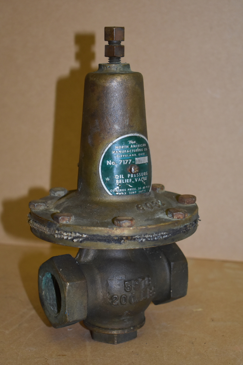 Oil pressure relief valve, 20-60 PSI, 1