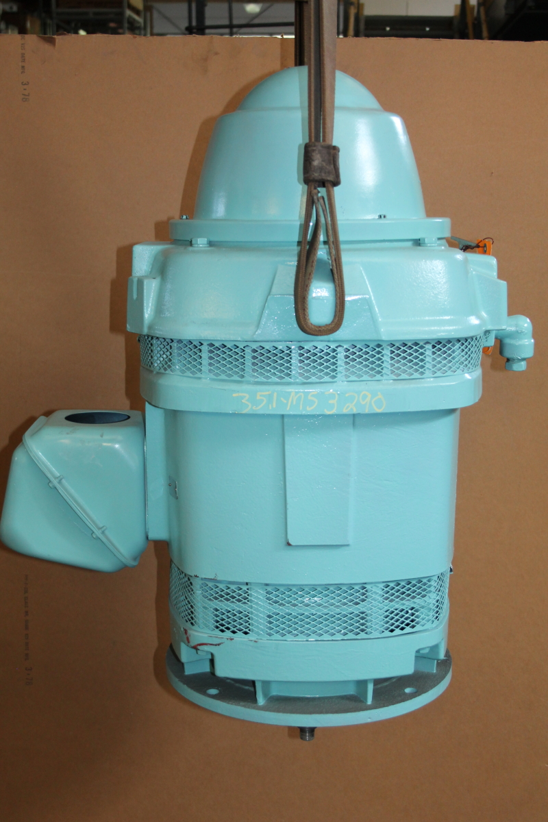 Electric Motor, 40 HP, Rebuilt, Vertical, 324V, 1770 RPM, 460V, 3PH