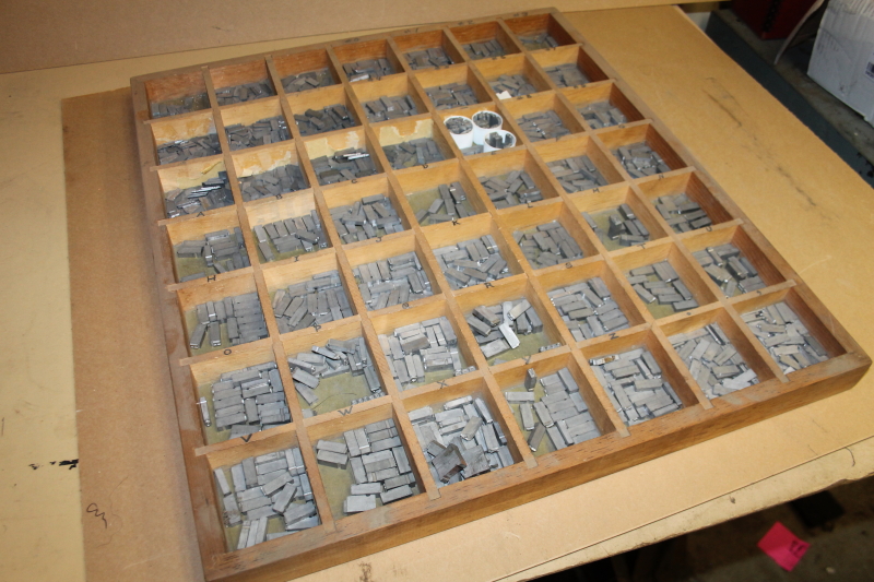 Type die set for Kensol foil stamping press Lydian Bold 24pt upper case