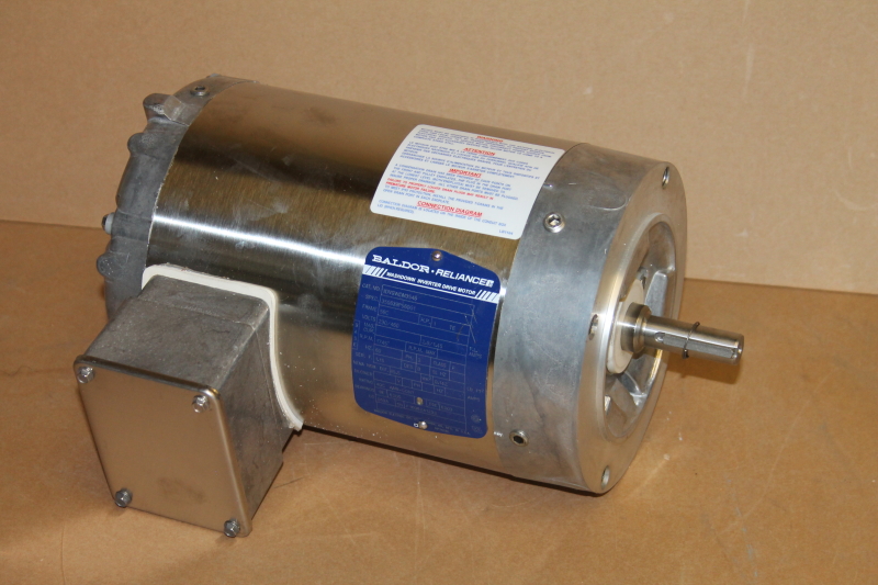Motor, AC , Washdown, Baldor Reliance IDVSWDM3546, 56C, 1 HP, 3 PH